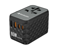 Verbatim Uniwersalny adapter podróżny UTA-05 GaN III USB-C PD 65W QC - 1206081 - zdjęcie 1
